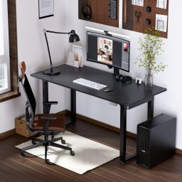 Birou reglabil pe inaltime Kirkkonummi 160x75 cm, negru, [pro.tec]