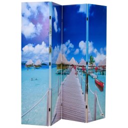 Paravan de camera pliabil, 160 x 170 cm, plaja GartenMobel Dekor