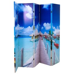 Paravan de camera pliabil, 200 x 170 cm, plaja GartenMobel Dekor