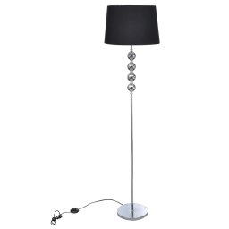 Lampa de podea abajur suport înalt, 4 bile decorative, negru GartenMobel Dekor