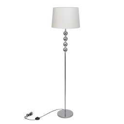 Lampa de podea cu abajur, suport înalt, 4 bile decorative, alb GartenMobel Dekor