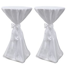 Husa de masa alba, 70 cm, cu funda, 2 buc GartenMobel Dekor