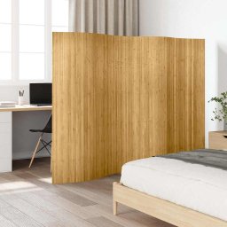 Paravan de camera din bambus, culoare naturala, latime 250 cm, înaltime 165 cm GartenMobel Dekor