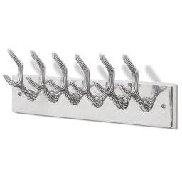 Cuier din aluminiu pentru haine, palarii, cravate, argintiu GartenMobel Dekor