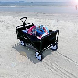 Carucior pliabil de transport Stenlille 84x55 cm, 80 kg, negru