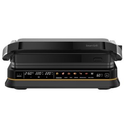 Gratar electric Vivax SM-2100S GB, putere 2100 W, placi anti-aderente 33x24.4 cm, control digital LED, Negru