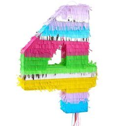 Pinata în formă de număr - numărul 4