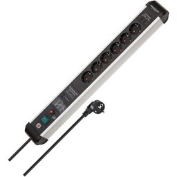 Brennenstuhl Premium-Protect-Line power strip 6-way (black/silver, 60,000 A surge protection, 3 meters, with USB Power Delivery)