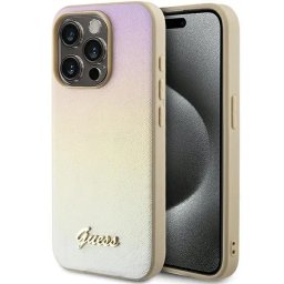 Husa iPhone 15 Pro 6.1" negru husă rigidă Saffiano MagSafe