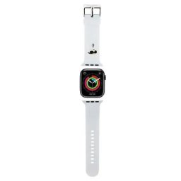 Husa Karl Lagerfeld 3D Rubber Karl Head strap for Apple Watch 38/40/41mm - white