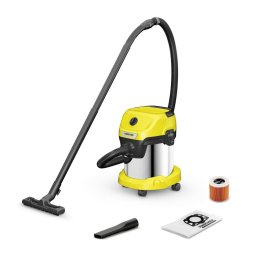 Aspirator WD 3 S V-15/4/20, uscat-umed, 1000 W, 15 l, galben/negru