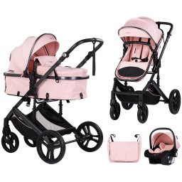 Carucior Chipolino Amore 3 in 1 powder pink