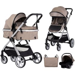 Carucior Chipolino Vista 3 in 1 pink tiramisu