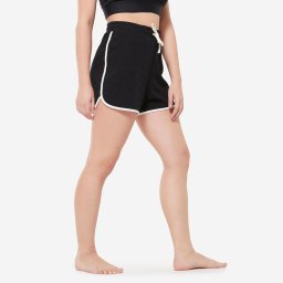 Pantalon scurt cu talie înaltă Dans modern Negru Damă