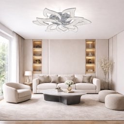 Lustra 200W Sun Flower Glam Argintiu