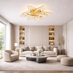 Lustra 200W Sun Flower Glam Auriu