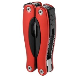 Patent multifunctional 9 în 1 pentru camping, cleste multi-tool cu unelte pentru drumetii, rosu