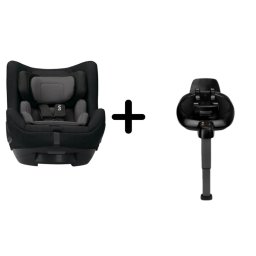 Set Scaun auto rotativ i-Size TODL next Caviar, 40-105 cm + Baza isofix BASE next i-Size pentru TODL next Nuna