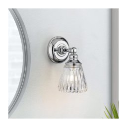 Quintiesse QN-KEYNES1-BATH-LED Lampă de perete pentru baie KEYNES, soclu 1xG9, 3W, 230V, IP44, crom lucios