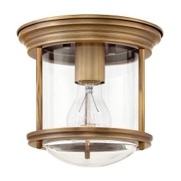 Quintiesse QN-HADRIAN-MINI-F-BR-CLEAR - Plafonieră de exterior HADRIAN 1xE27/60W/230V IP44