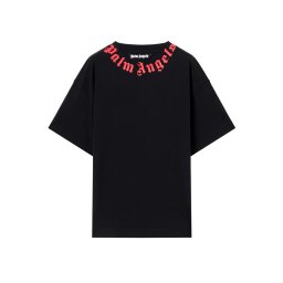 PALM ANGELS T-Shirt Neck Logo Regular PMAA109S26JER008 1025-black red