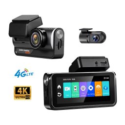 Camera Auto iSEN Z66 Dash Cam 4G LTE, Dual Camera 4K + 1080P, Ecran 2 , 128MB RAM, 128MB ROM, GPS, WiFi, ADAS, BSD, Monitorizare Parcare