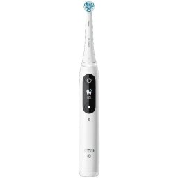 ORAL-B iO 8 Special Edition, tehnologie magnetica, microvibratii, 6 programe de curatare, afisaj color OLED, carcasa de calatorie, Alb