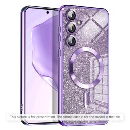 Husa Husa pentru Samsung Galaxy S22 Ultra 5G - Techsuit Luxury Glitter MagSafe - Light Purple