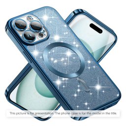 Husa Husa pentru Samsung Galaxy S25 - Techsuit Luxury Glitter MagSafe - Light Blue