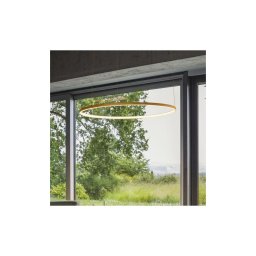 Ideal Lux - Lustră LED suspendată pe cablu ORACLE SLIM LED/81W/230V CRI 90 Ø 150 cm auriu