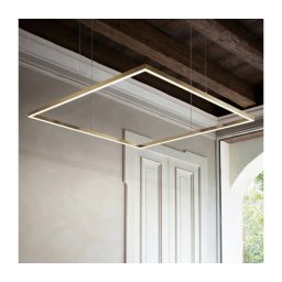 Ideal Lux - Lustră LED suspendată pe cablu ORACLE SLIM LED/33W/230V CRI 90 50x50 cm, finisaj auriu