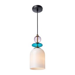 Pendul cu cablu TROPEA 1xE27/15W/230V negru/mov fumuriu/albastru/alb