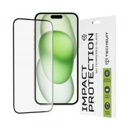 Folie de protectie Ecran Techsuit pentru Apple iPhone 16 Plus / 15 Plus, Sticla Securizata, Full Glue, 111D, Neagra