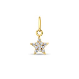 Pandant din Aur 14K pentru Copii, model Steluta cu Pietre CZ