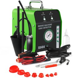 Detector de Scurgeri cu Aer si Fum EVAP Techstar® SD404, cu Manomentru, Protectie la Supraincalzire si Indicator de Presiune, Profesional, Negru/Verde