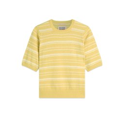 SCOTCH & SODA Tricotat Textured Stripe Knitted U9A01243T 241 parsnip stripe