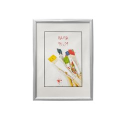 Rama foto argintie Lottie 15x21 cm, design clasic pentru perete sau birou