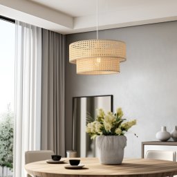Lustra suspendata Ascot cu aspect rattan, 40 cm, [lux.pro]