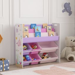 Raft pentru copii cu 6 cutii de depozitare si motiv oceanic 78x86 cm