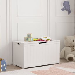 Cutie de depozitare pentru jucarii Podek 80x40x44,5 cm alba