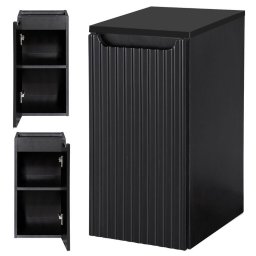 Dulap baie suspendat Skelbolu 30x60x40 cm, negru, usa softclose