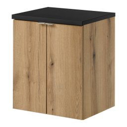 Dulap baie suspendat Skelbolu 50x60x40 cm, stejar si negru