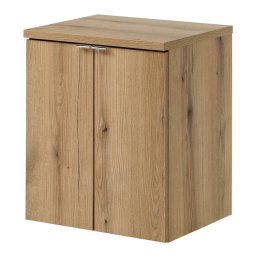 Dulap baie suspendat Skelbolu 50 cm, aspect stejar, 2 usi