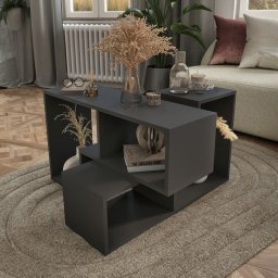 Set mobilier modular Hustersurd, 2 piese, antracit, multifunctional