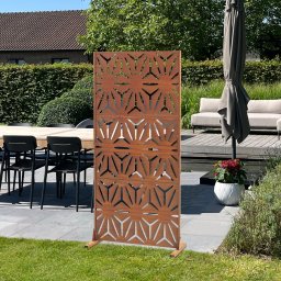 Paravan decorativ de gradina Kilsturd din otel Corten 180x90 cm