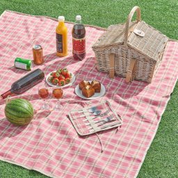 Cos de picnic Bucchianico pentru 2 persoane, set complet cu patura