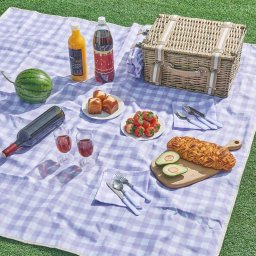 Cos de picnic pentru 2 persoane cu vesela, patura si compartiment termoizolant