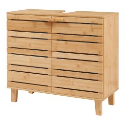 Dulap baie sub lavoar Epind 60x66x30 cm, bambus natur