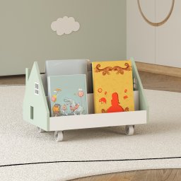 Raft mobil pentru copii Vipsali, 50x33x34 cm, verde menta/alb