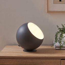 Lampa de masa Lukkodso din metal gri, 1xE27, 20x20 cm